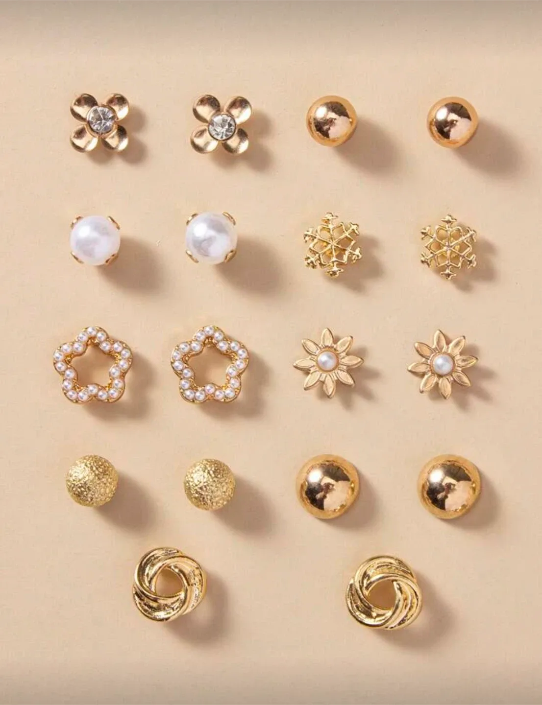 Fashion Earrings - Gold Tone Studs thumbnail