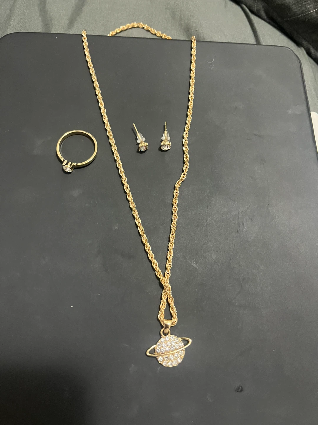 Planet Necklace, Ring, and Earring Set - photo 2