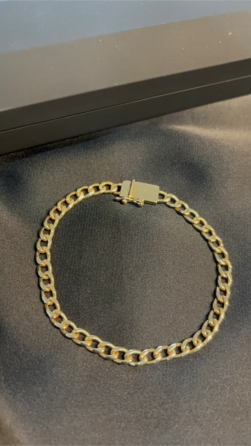 💎 Authentic 18K Gold Cuban Bracelet