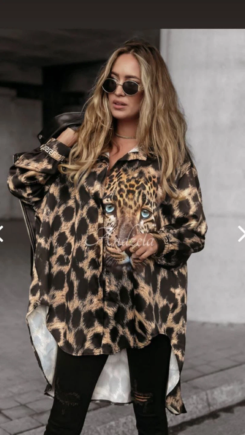 Leopard Print Blouse L - photo 3