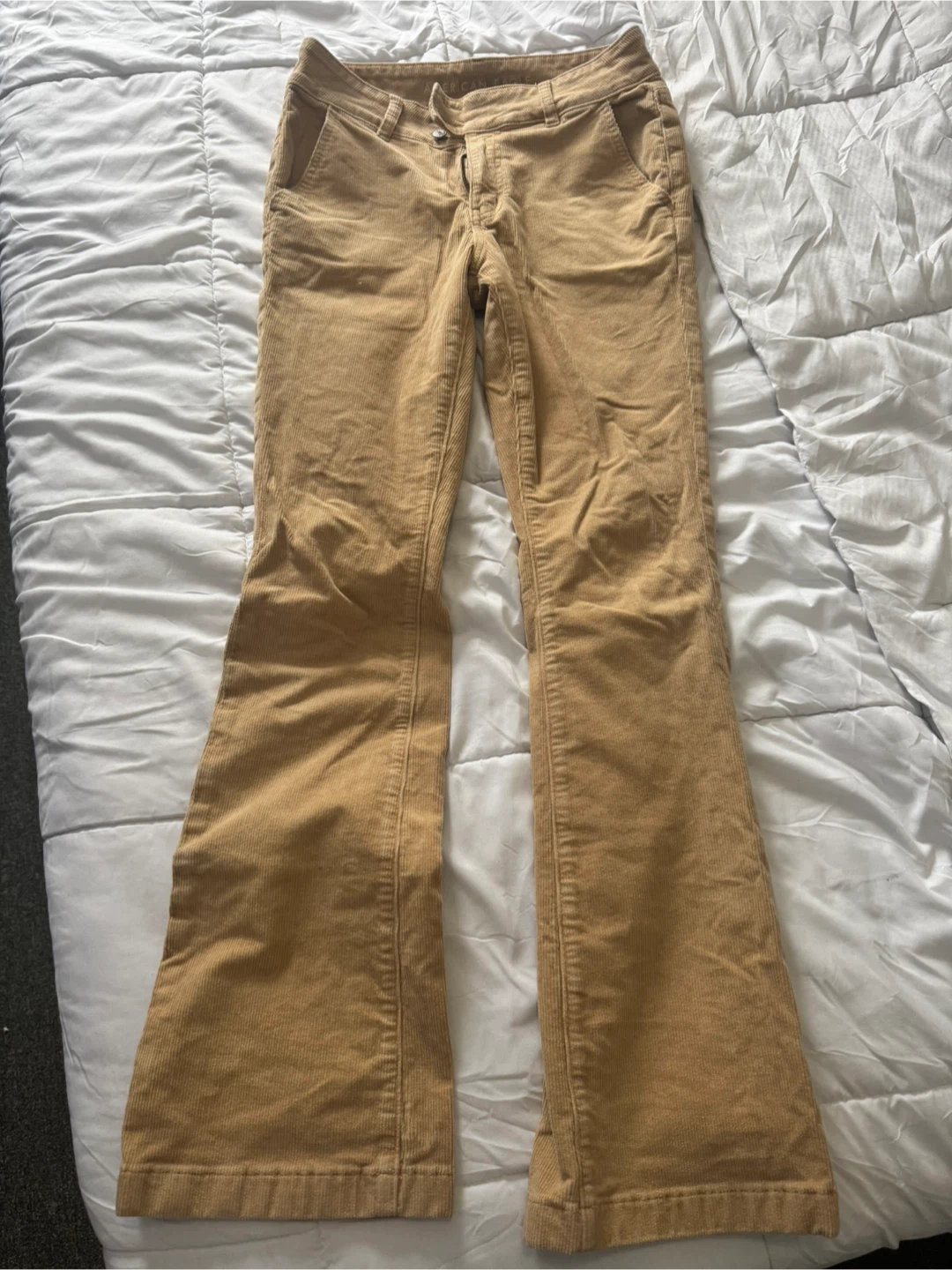 American Eagle Outfitters Tan Corduroy Flare Pants - Size 6