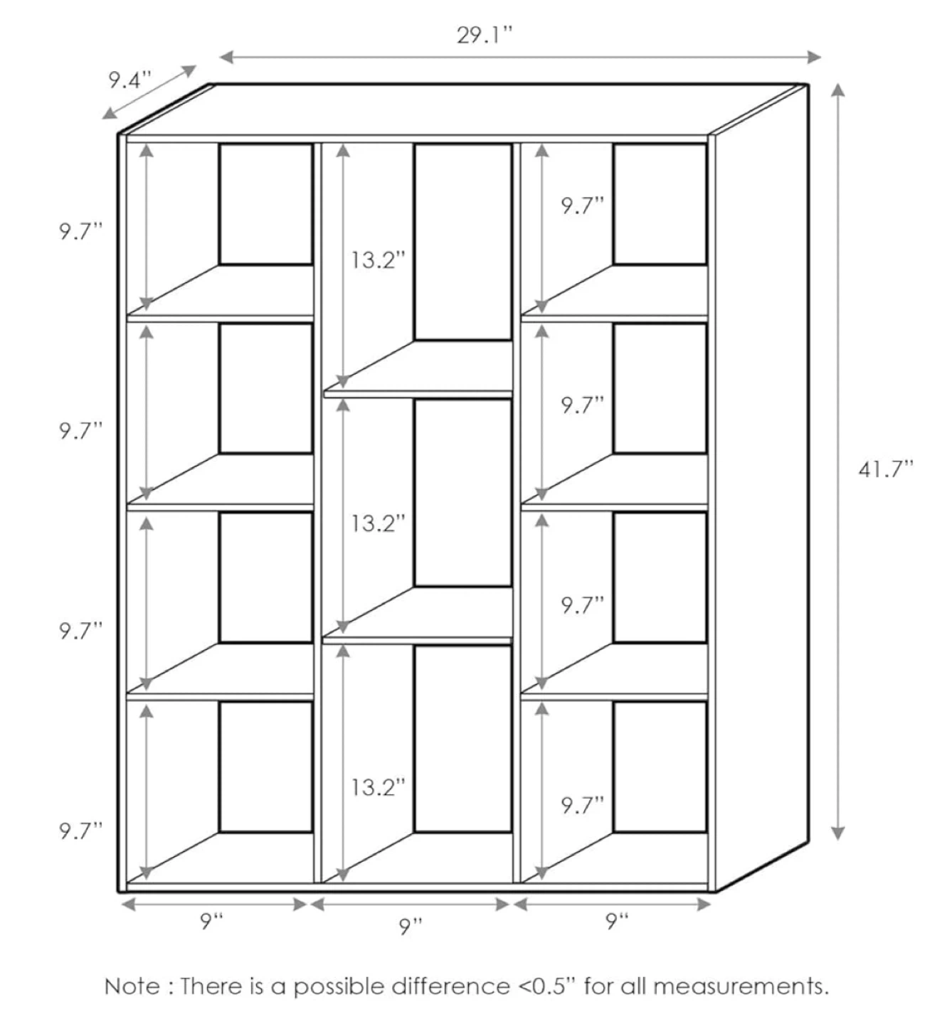 White 9-Cube Storage Organizer Shelf - photo 3