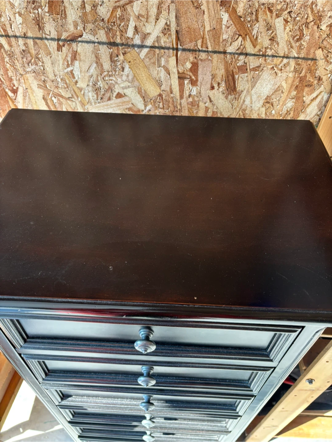 Black Wooden Chest of Drawers - photo 3
