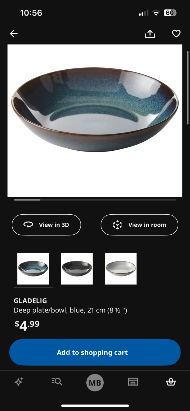 IKEA GLADELIG Blue Dinnerware Set – 11 pcs - photo 5