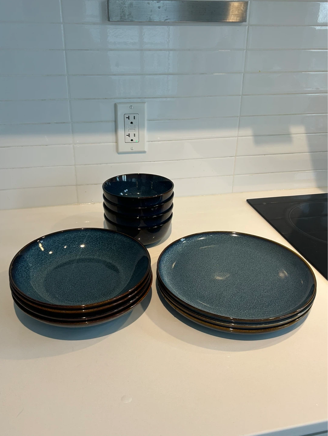IKEA GLADELIG Blue Dinnerware Set – 11 pcs