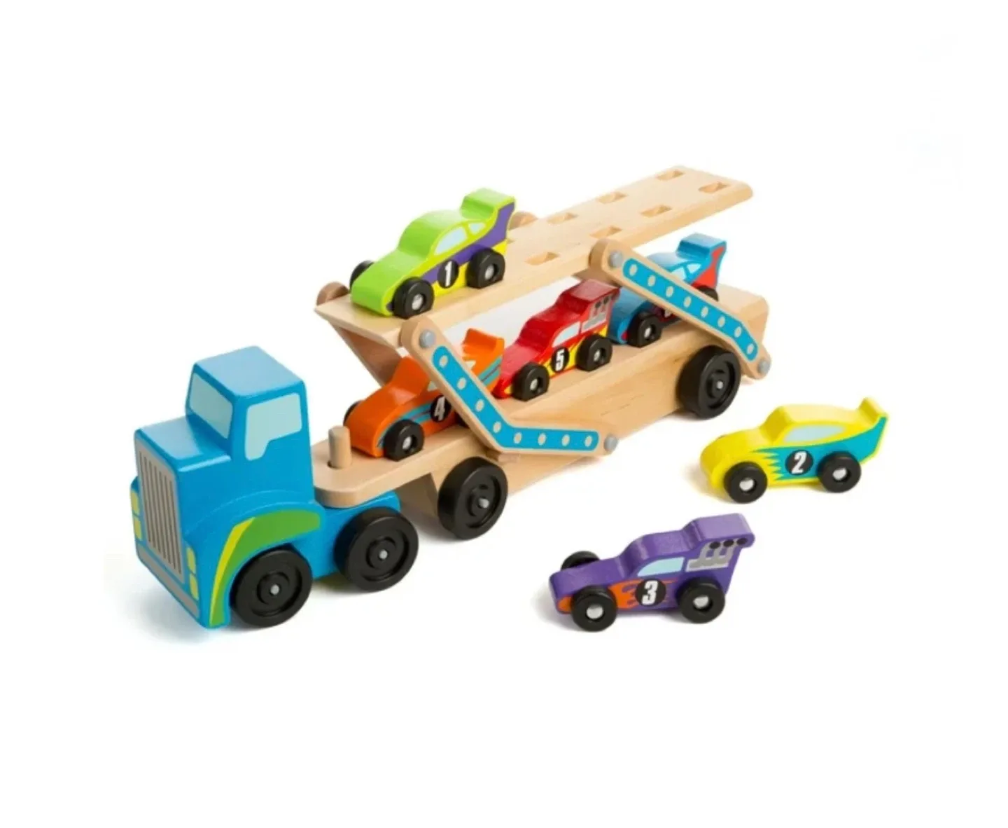 Kids Toys Race-Car Wooden Tractor image indicator(2)