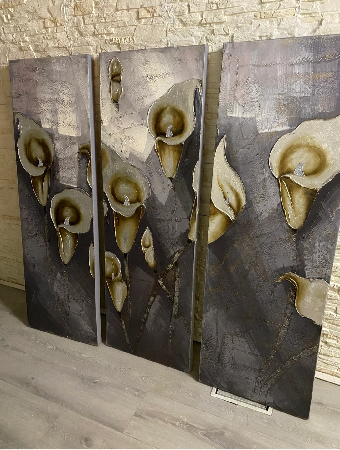 Floral Canvas Wall Art - 3 Piece Set - photo 2
