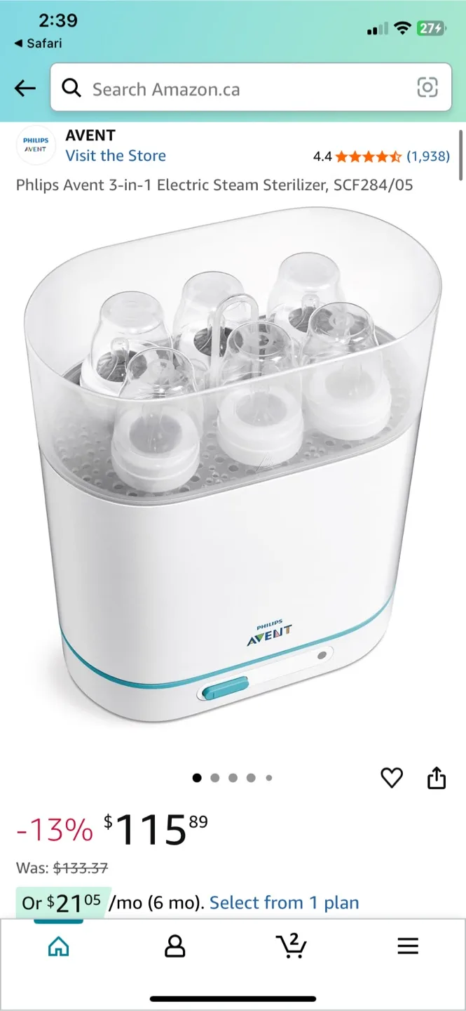 Philips Avent 3-in-1 Electric Steam Sterilizer SCF284/05 image indicator(2)