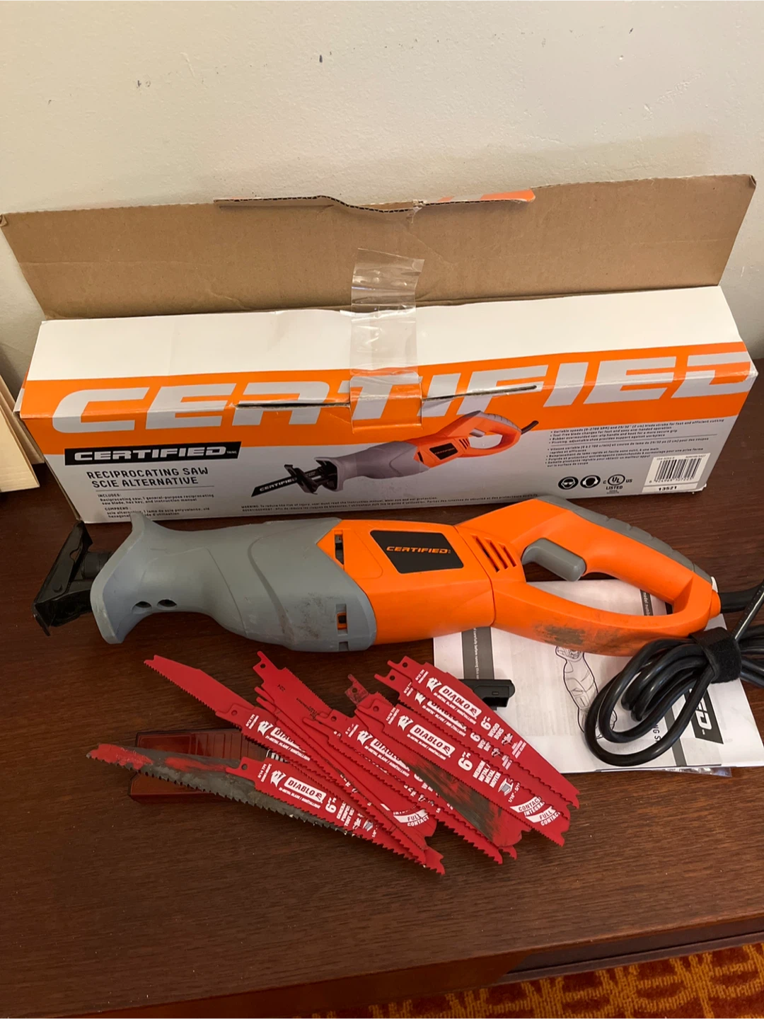 Certified Reciprocating Saw + Diablo Blades
