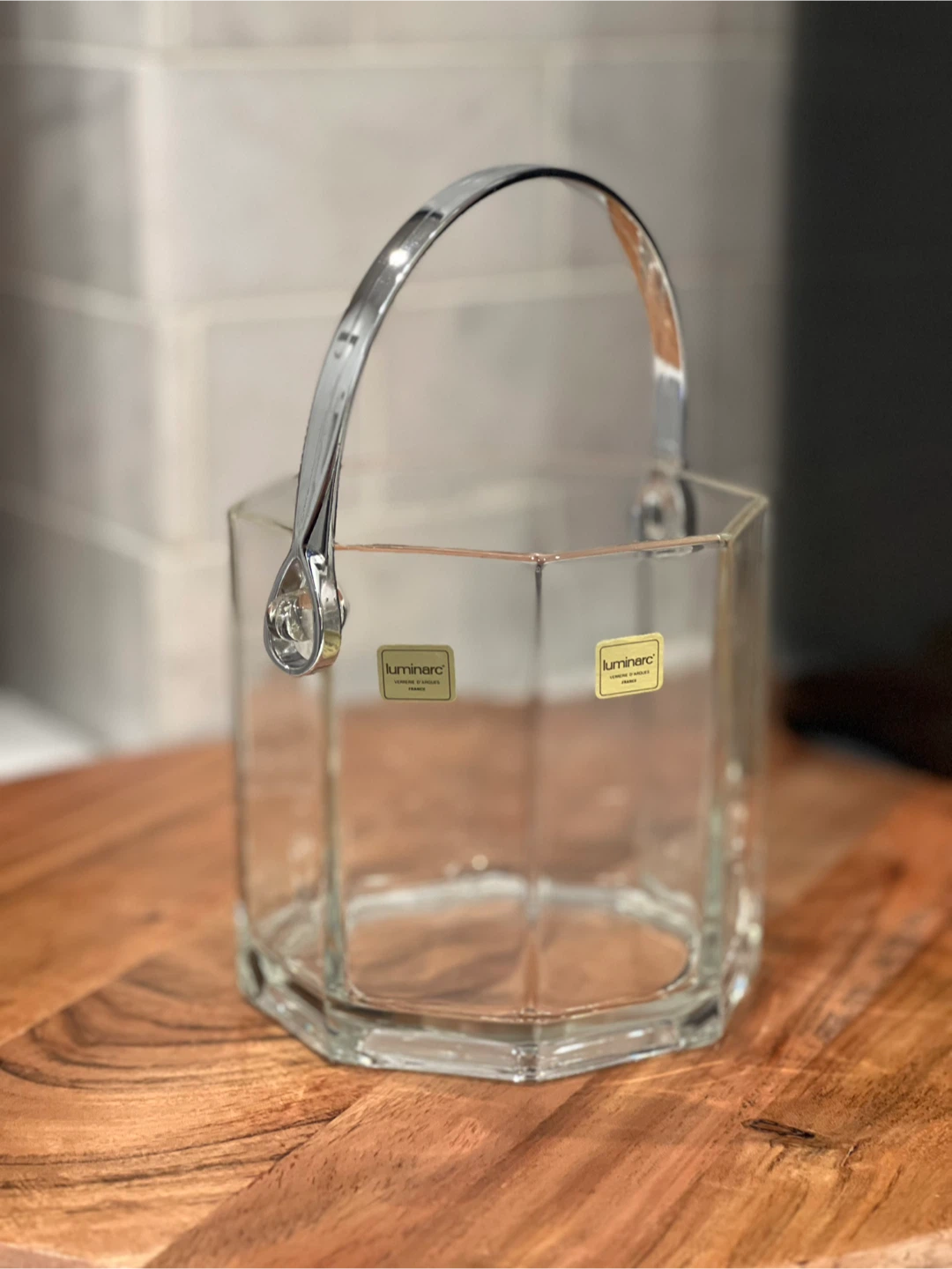 Luminarc "Octime" Ice Bucket w/ Silver-toned Metal Handle - photo 3