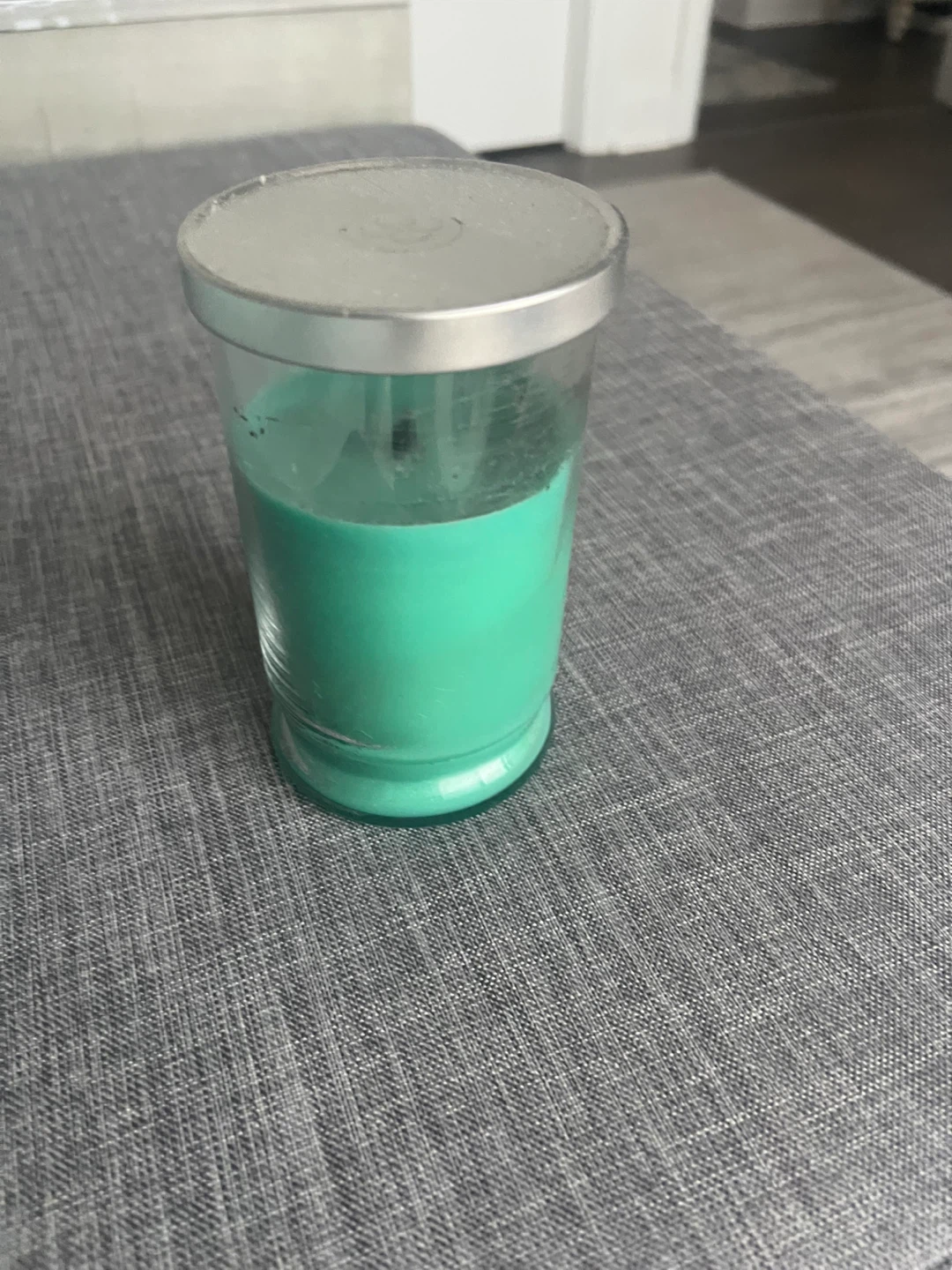 Teal Candle with Lid