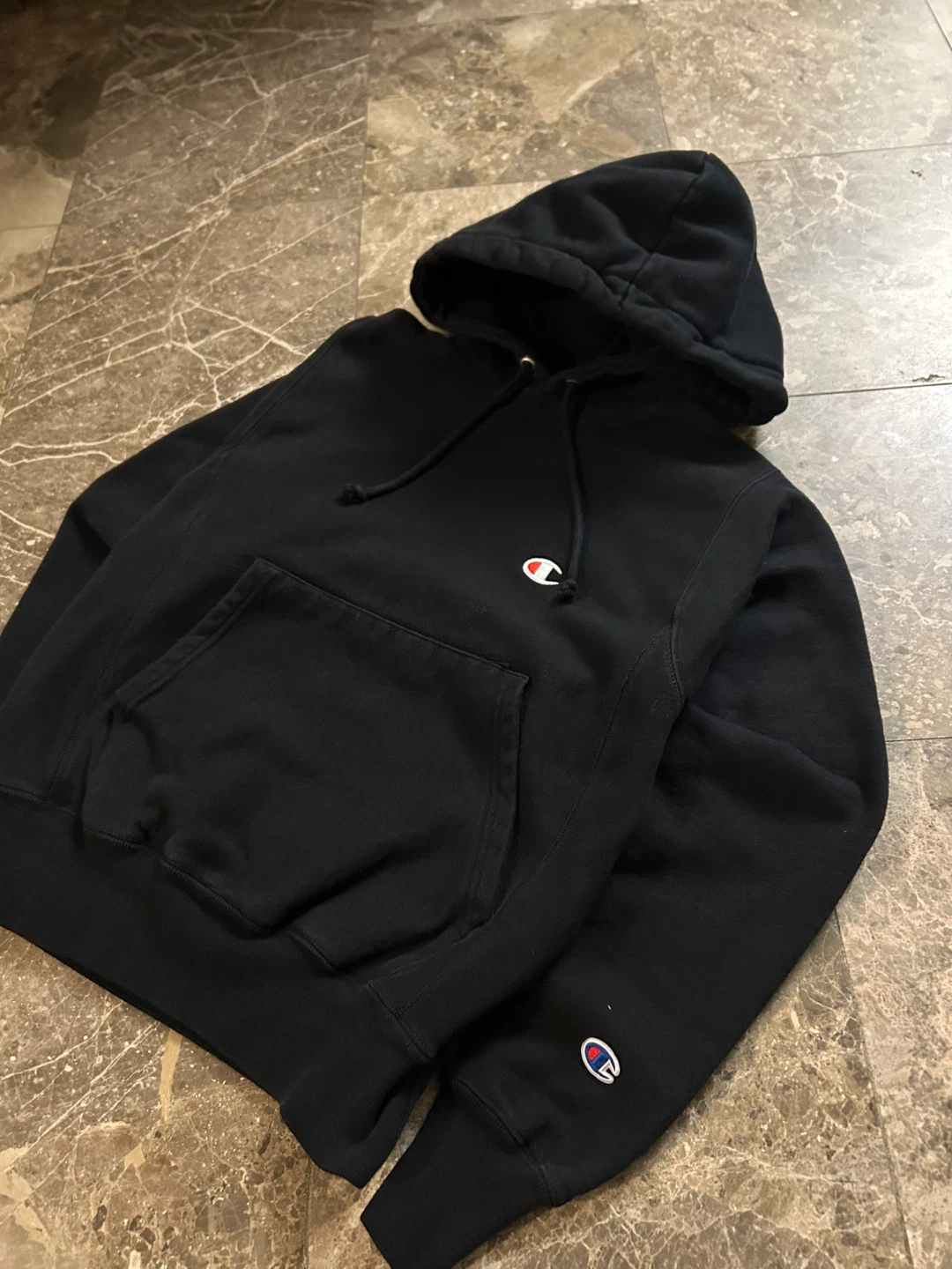 Champion Reverse Weave Hoodie - Black, XS