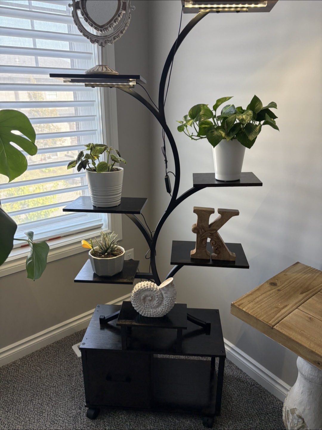 LED Plant Grow Light Stand with Cabinet