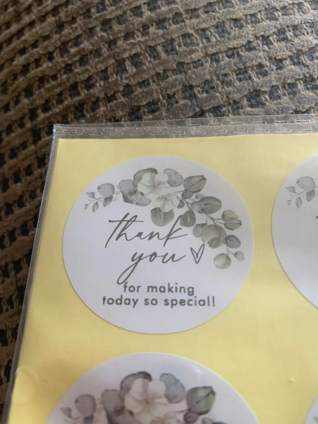 60 pcs Thank You Stickers