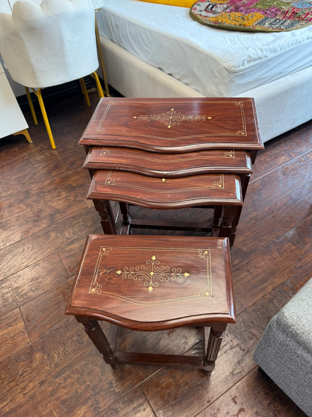Wooden Nesting Tables - Set of 4