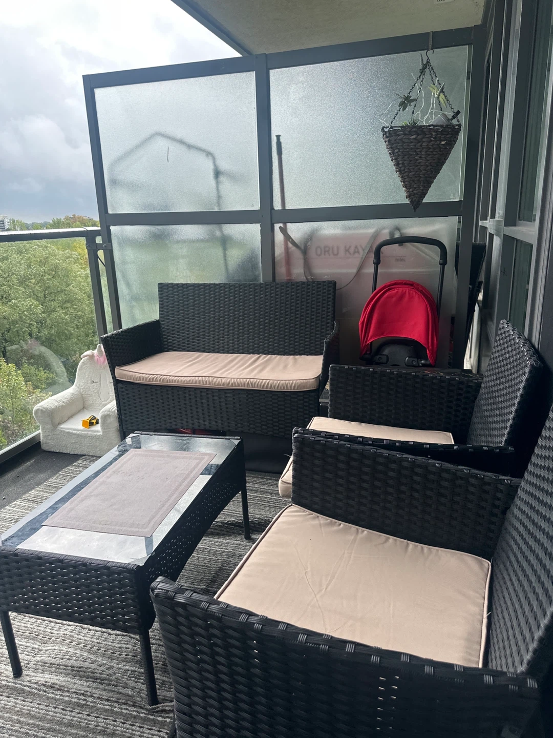 Wicker Patio Set - Loveseat, Chairs, Table - photo 3