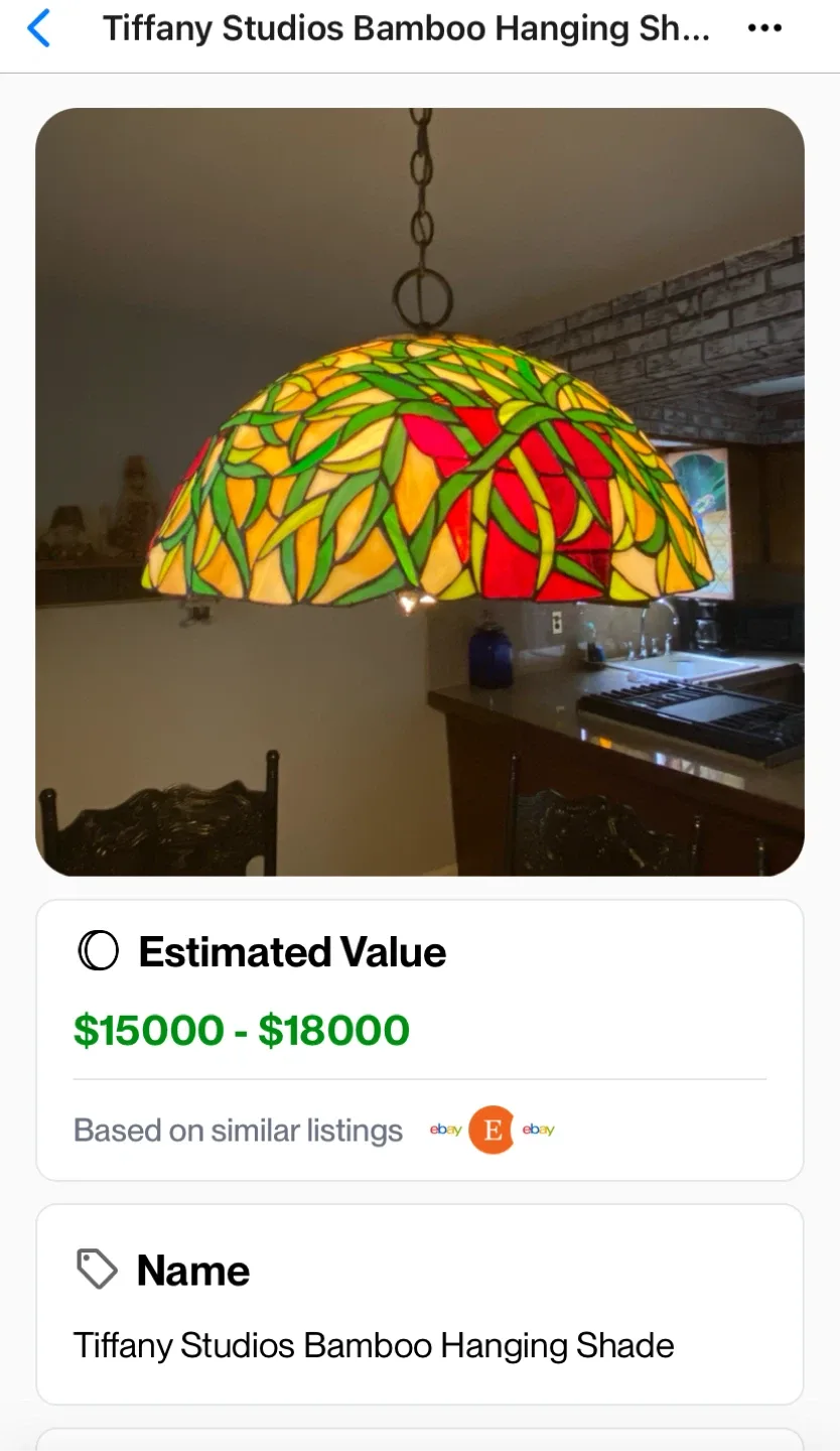 Tiffany Studios Bamboo Hanging Shade thumbnail