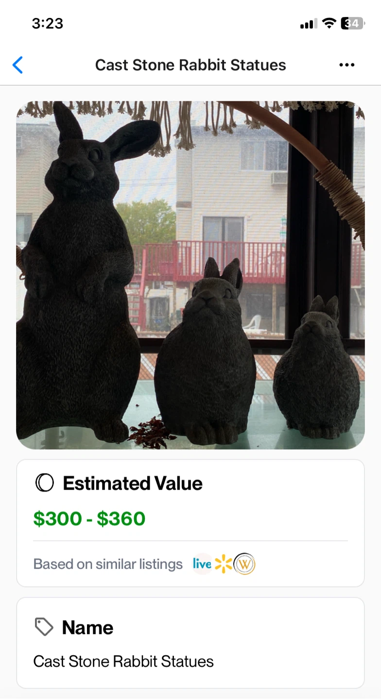 Cast Stone Rabbit Statues