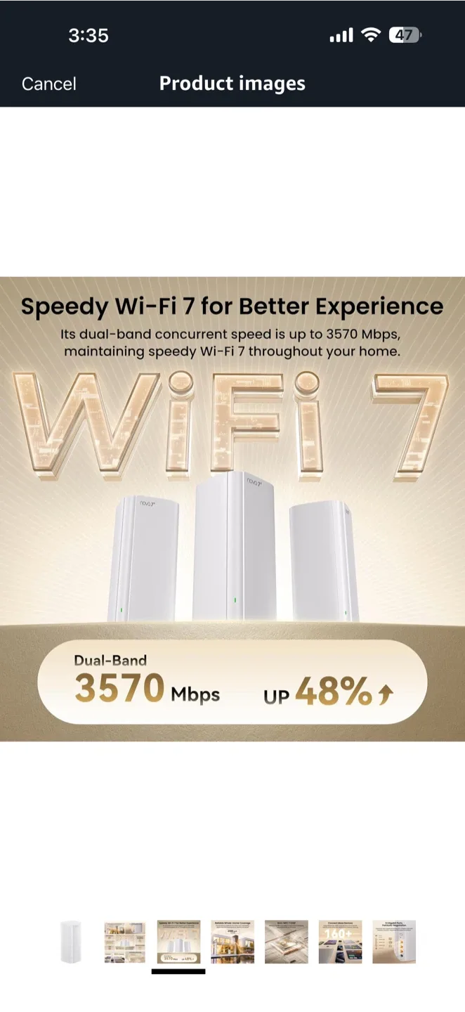 New Tenda Nova BE3600 Whole Home Mesh Wi-Fi 7 System image indicator(5)