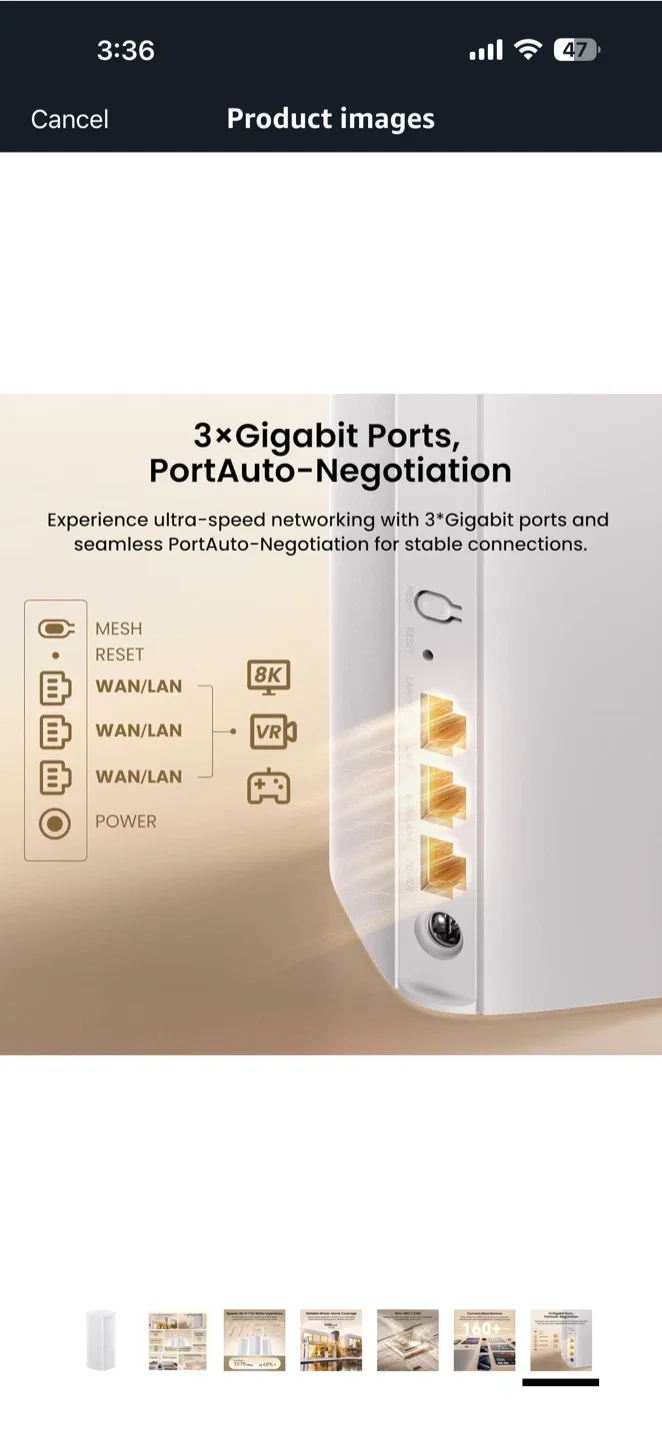 New Tenda Nova BE3600 Whole Home Mesh Wi-Fi 7 System image indicator(8)