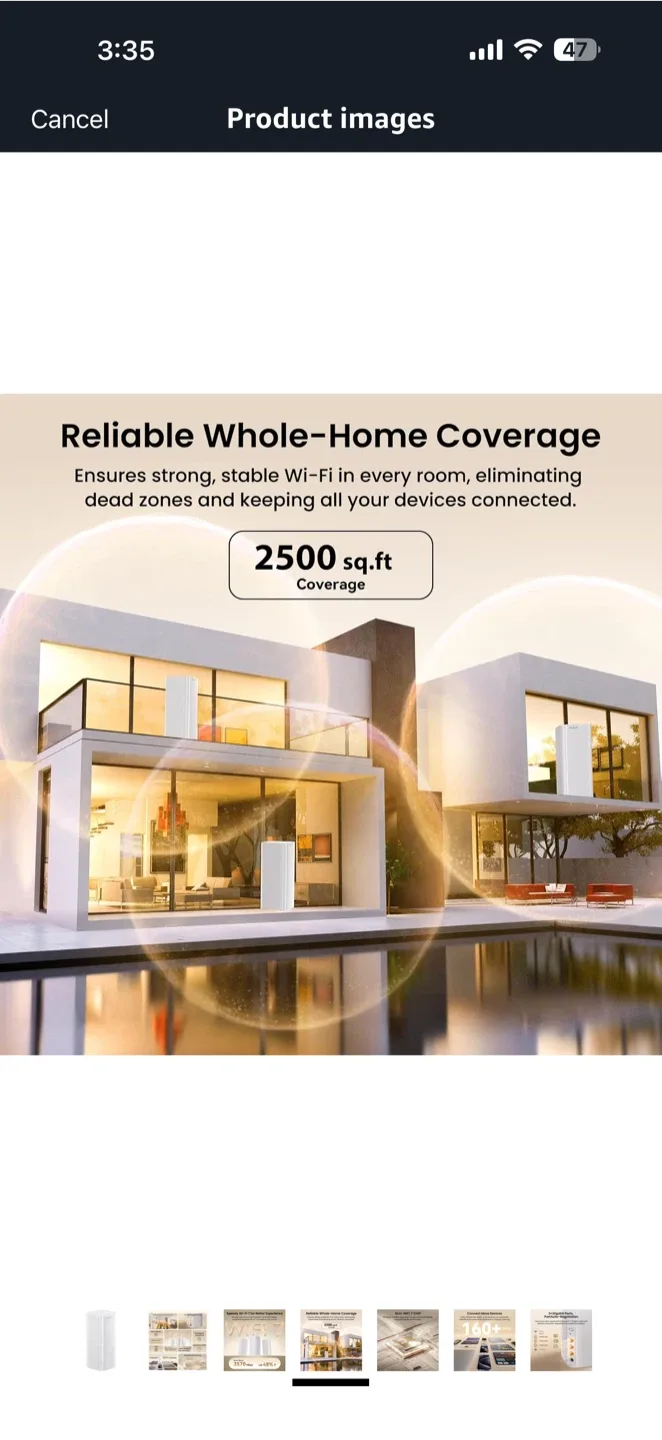 New Tenda Nova BE3600 Whole Home Mesh Wi-Fi 7 System image indicator(7)