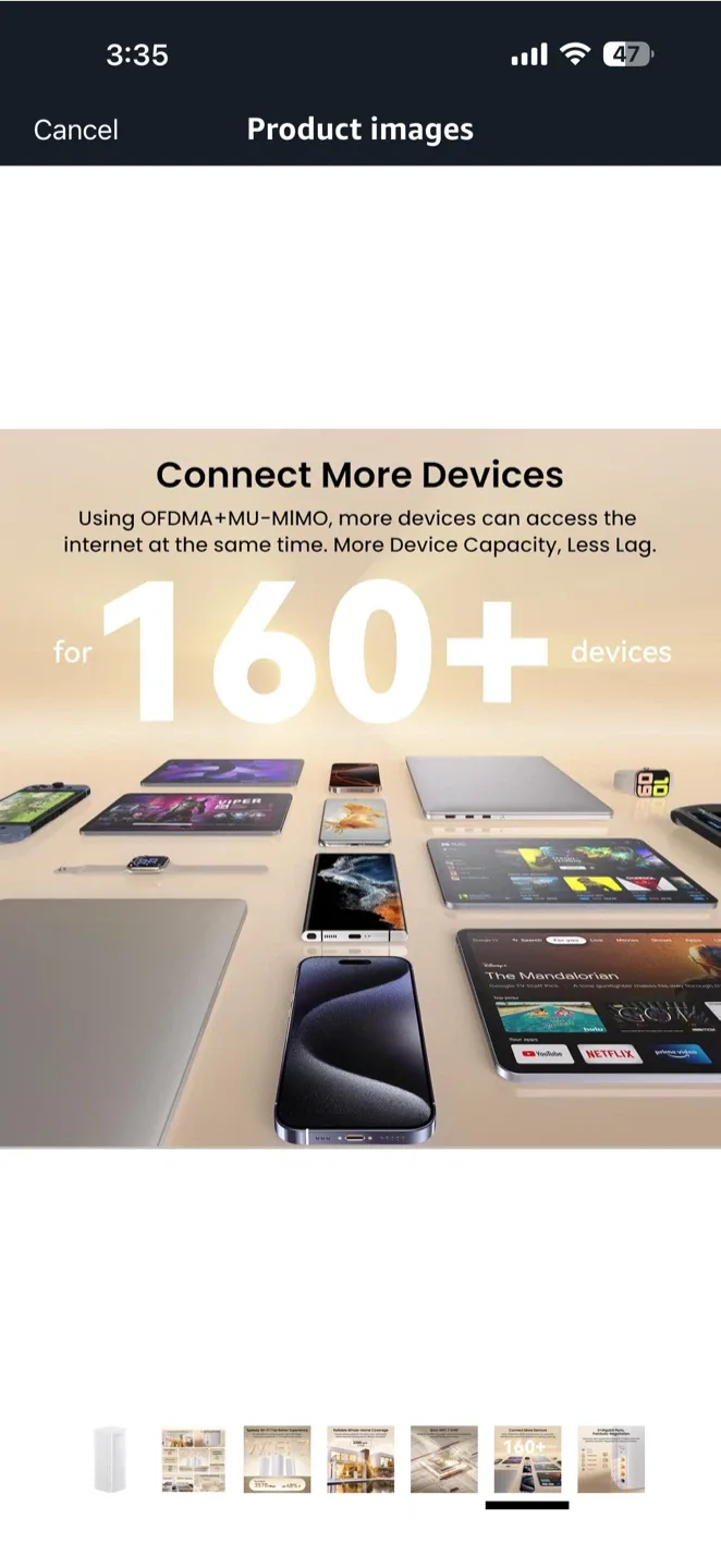 New Tenda Nova BE3600 Whole Home Mesh Wi-Fi 7 System image indicator(9)