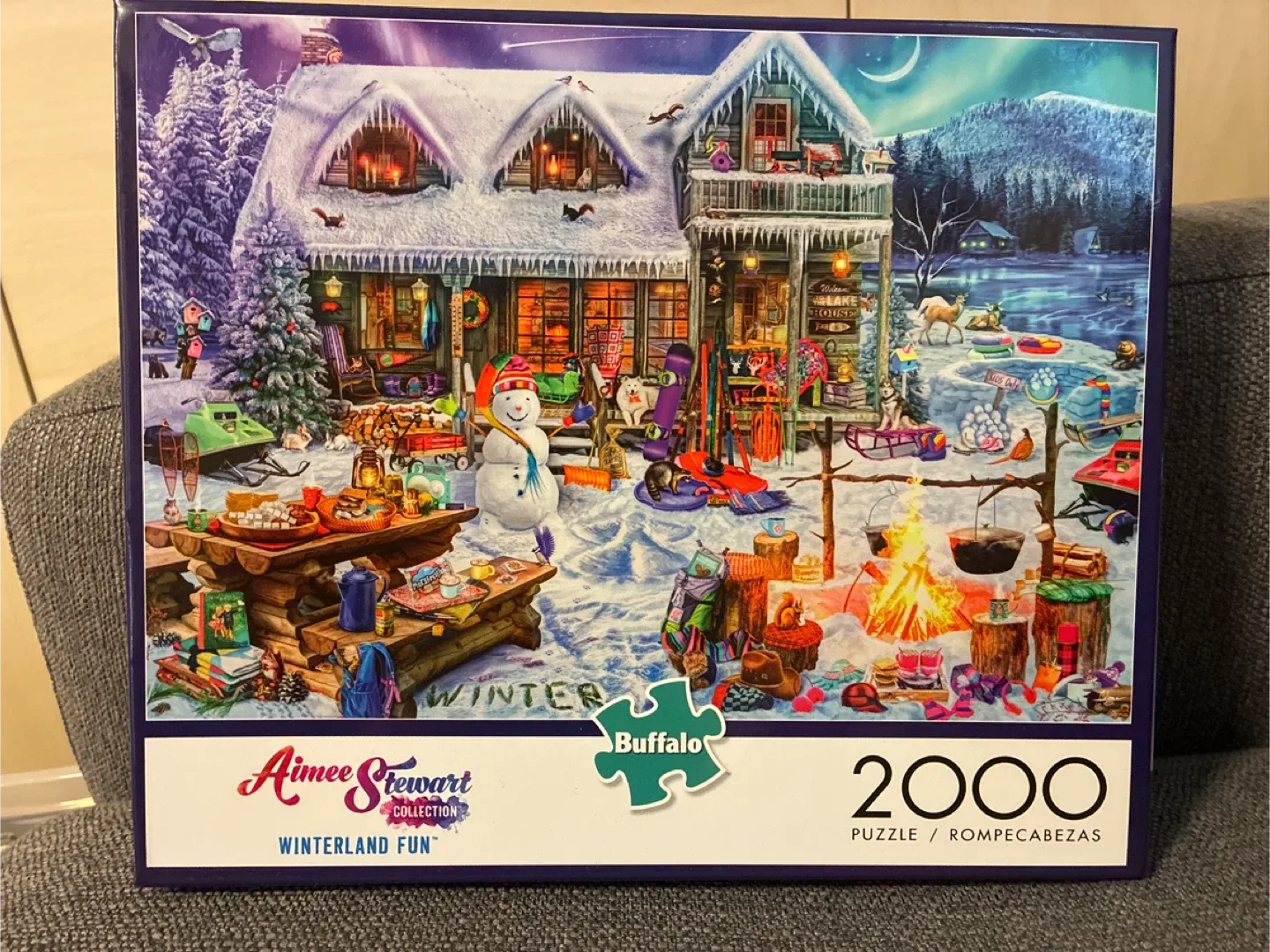 Buffalo Aimee Stewart Winterland Fun 2000 pc Puzzle thumbnail