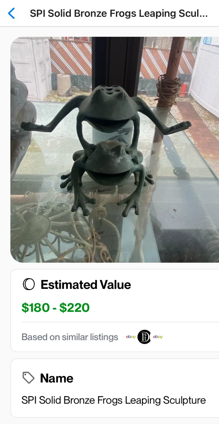 SPI Solid Bronze Frogs Leaping Sculpture thumbnail