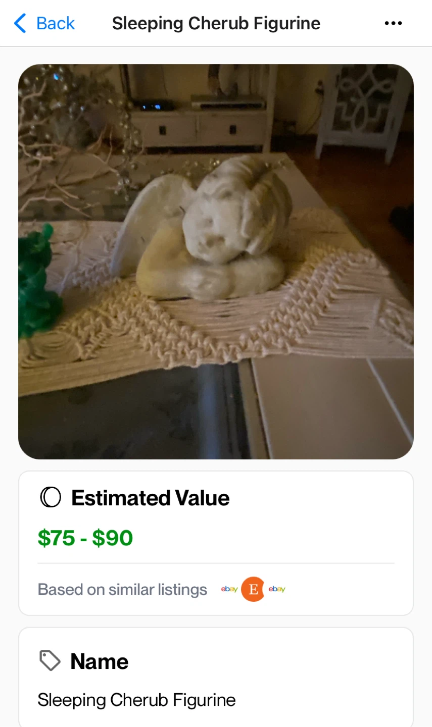 Sleeping Cherub Figurine