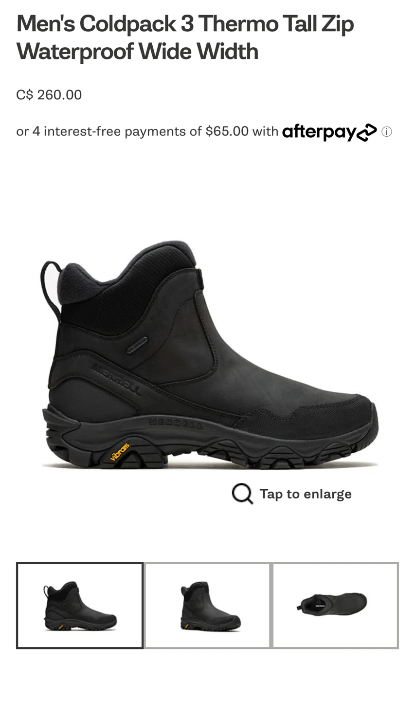 Merrell Coldpack 3 Thermo Tall Zip Waterproof Boots