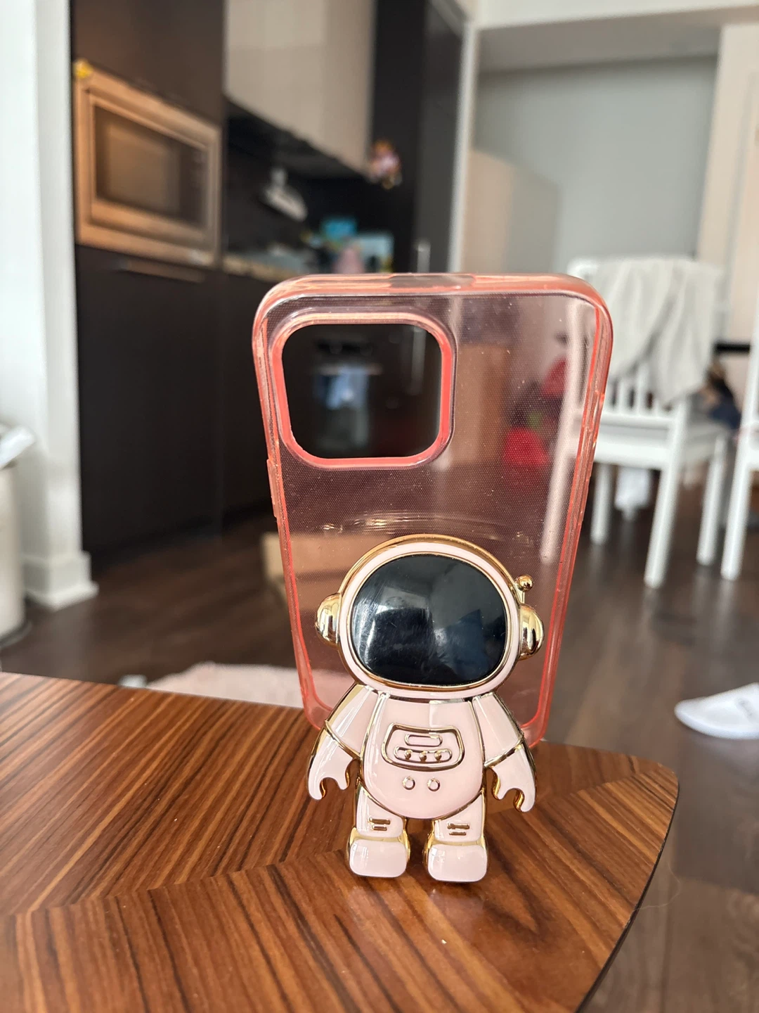 Pink iPhone 14 Pro Max Case with Astronaut Stand - photo 3