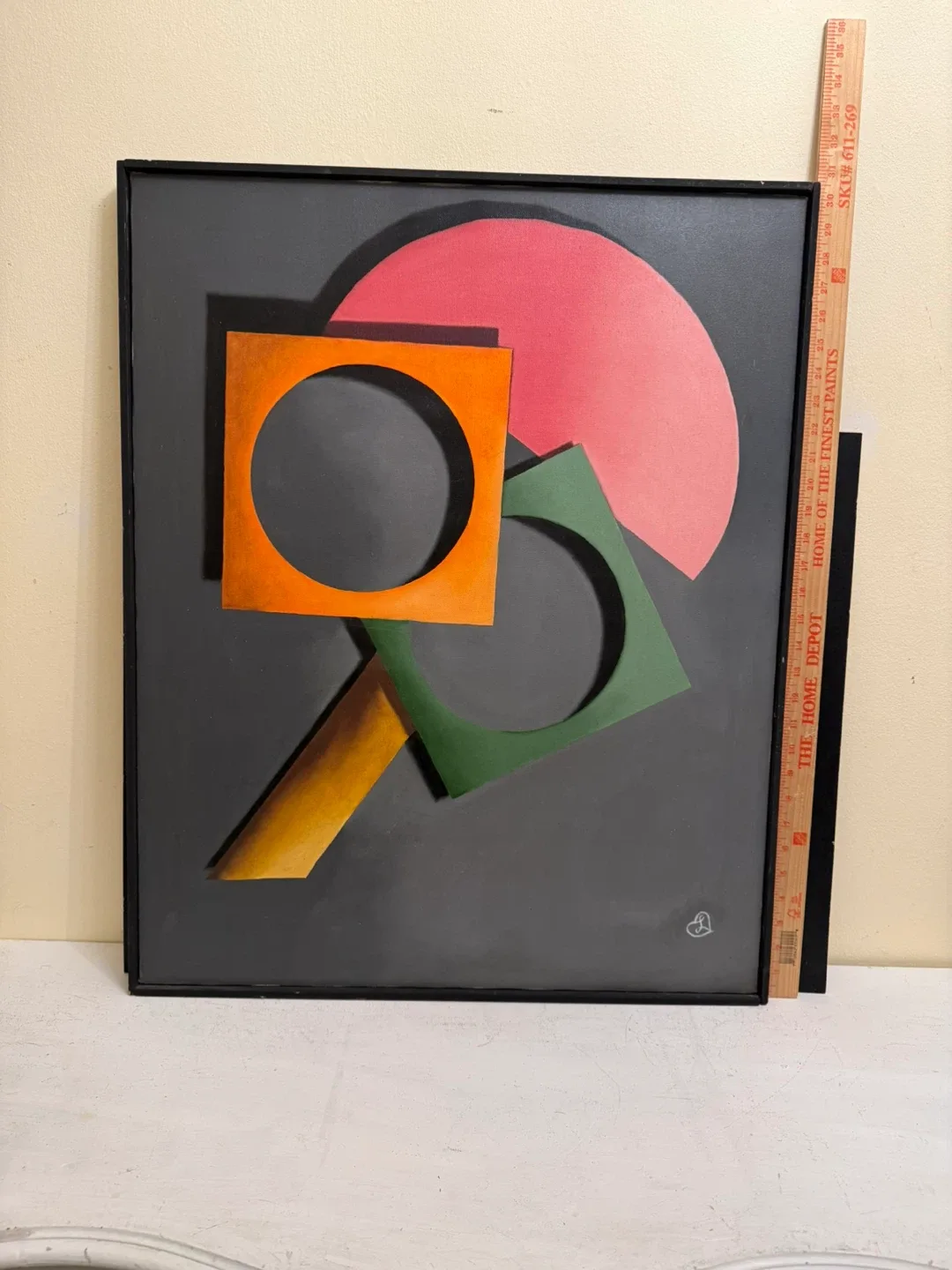 Framed geometric painting image indicator(2)