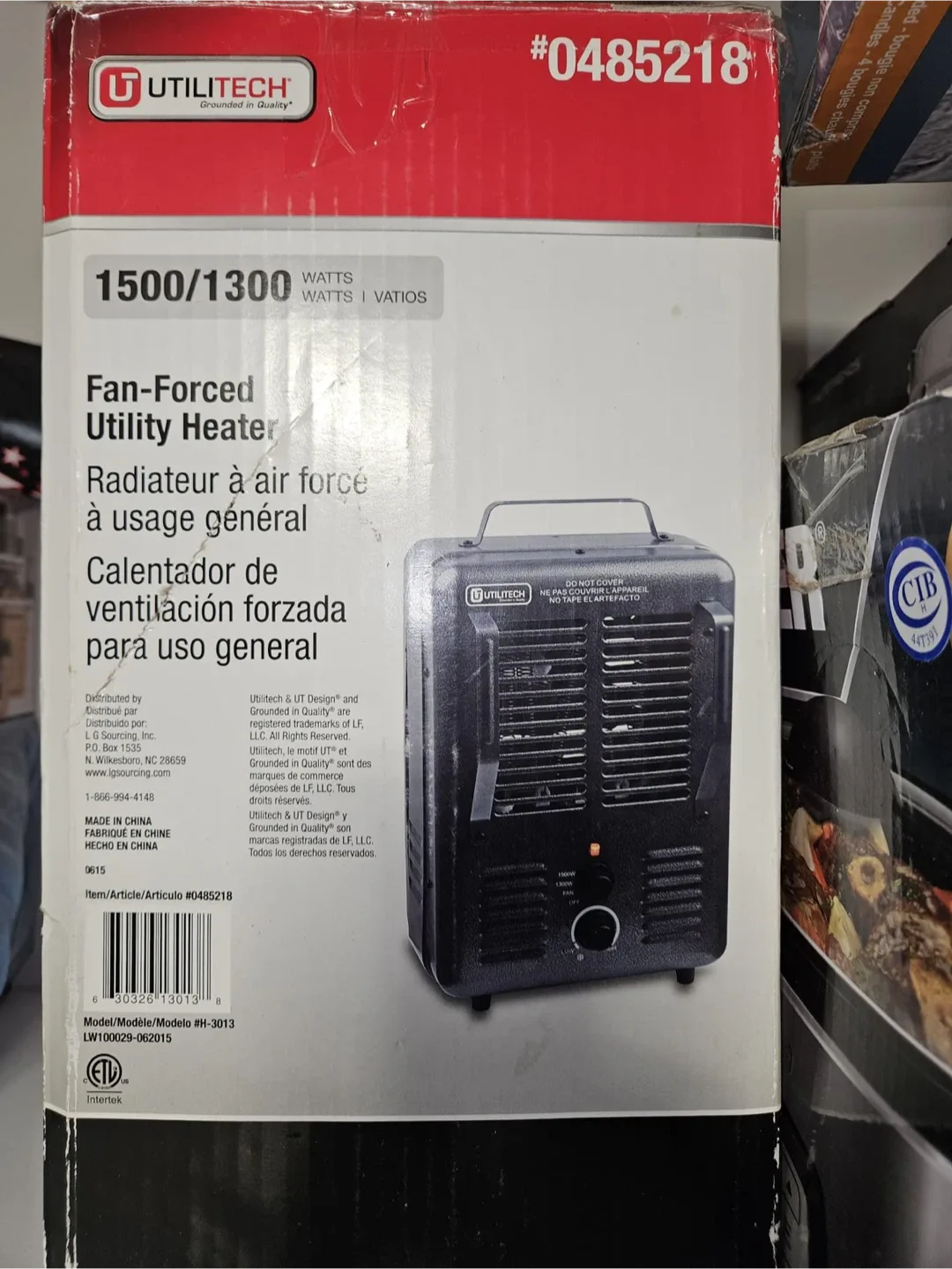 Utilitech Fan-Forced Utility Heater 1500/1300 Watts image indicator(2)