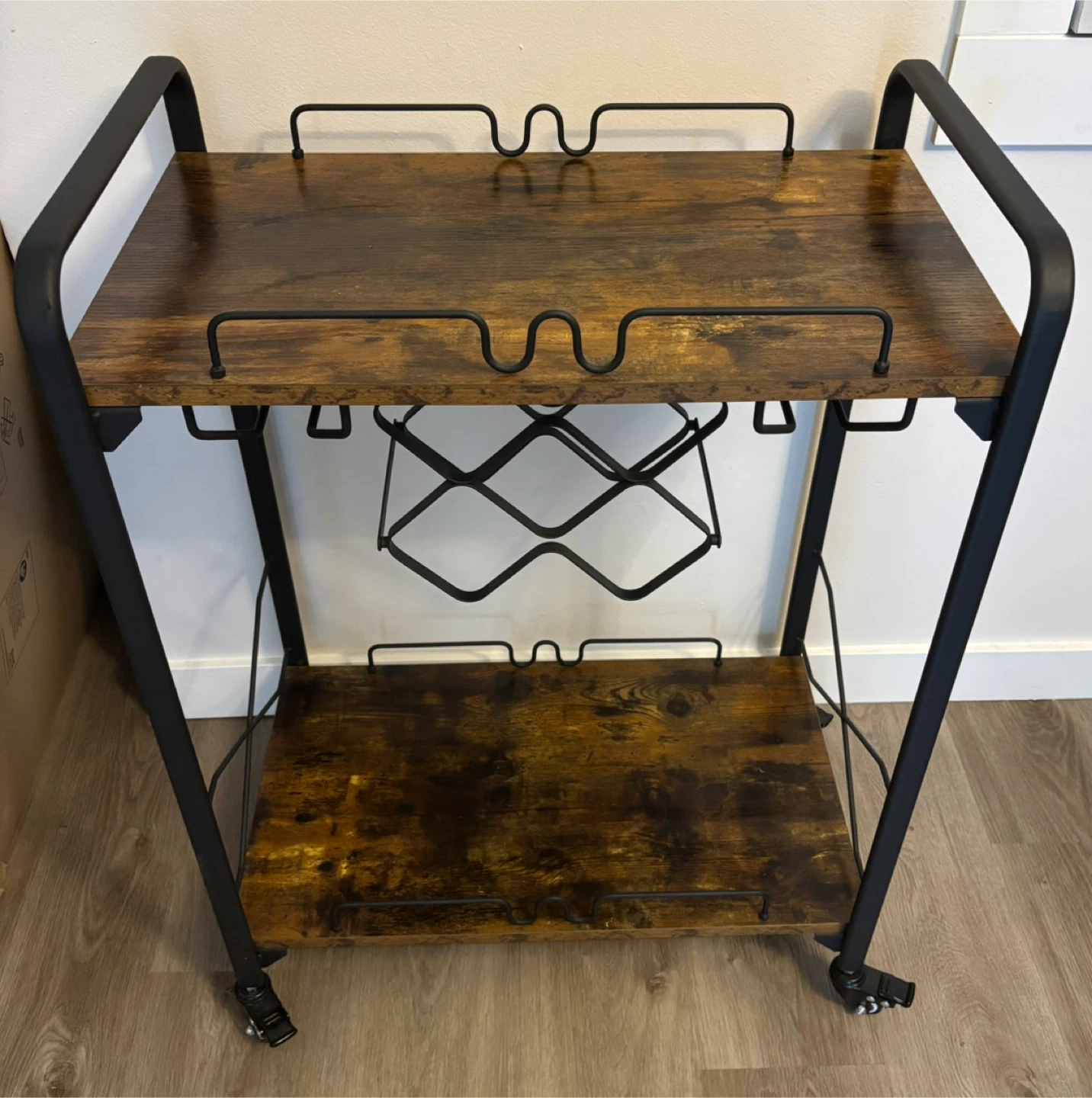Bar Cart with Wine Rack