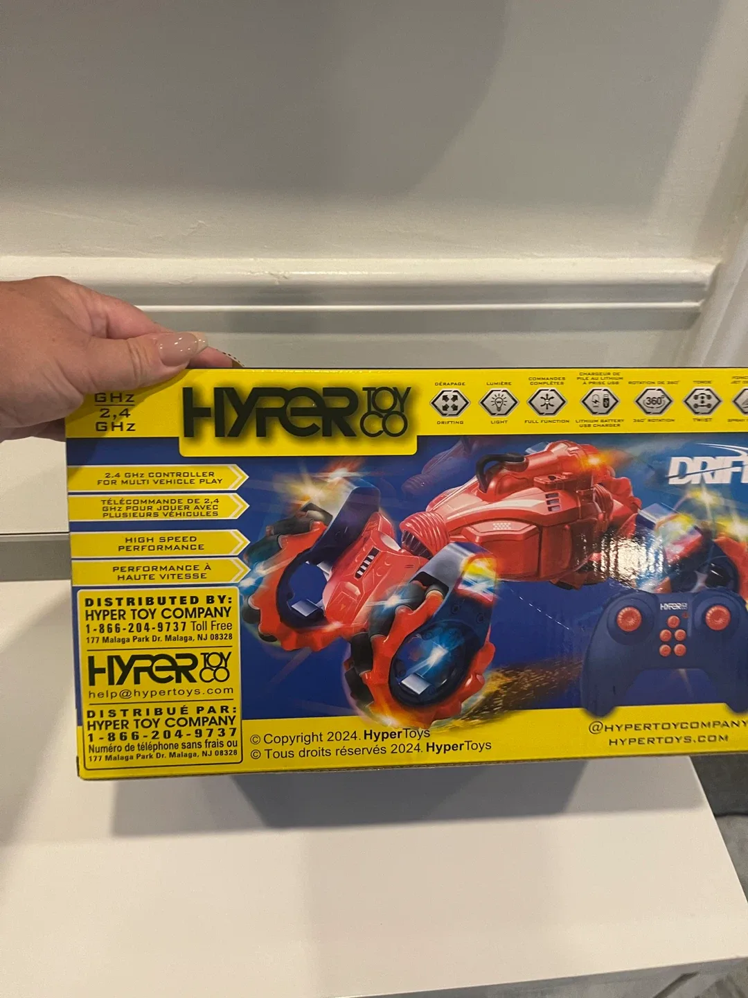 Like New-R/C Hyper drift Led/smoke (add water)360 maneuver  toy image indicator(4)
