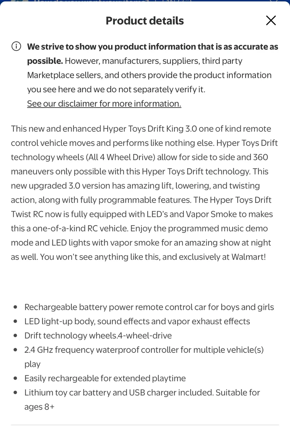 Like New-R/C Hyper drift Led/smoke (add water)360 maneuver  toy image indicator(5)