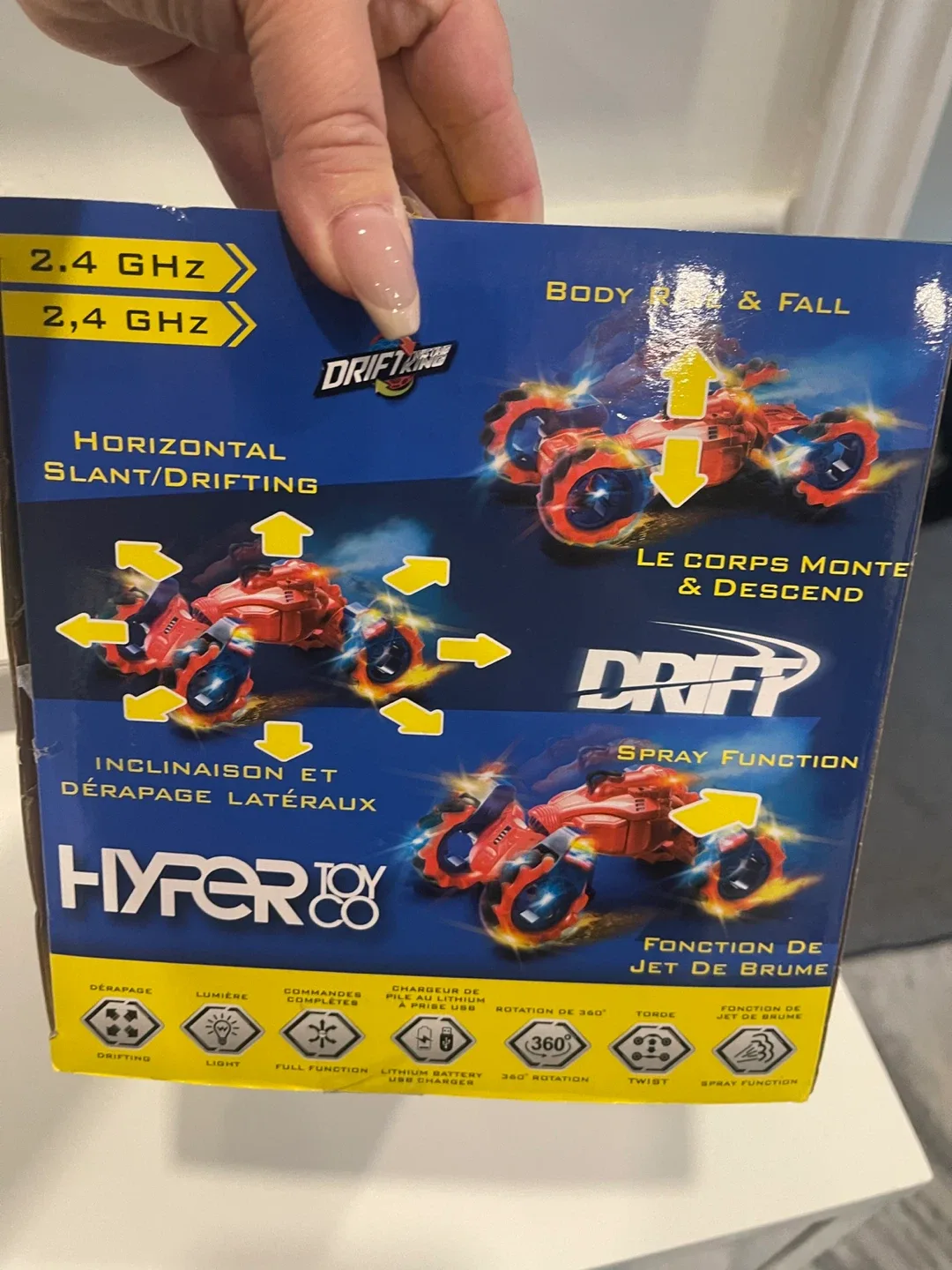 Like New-R/C Hyper drift Led/smoke (add water)360 maneuver  toy image indicator(3)