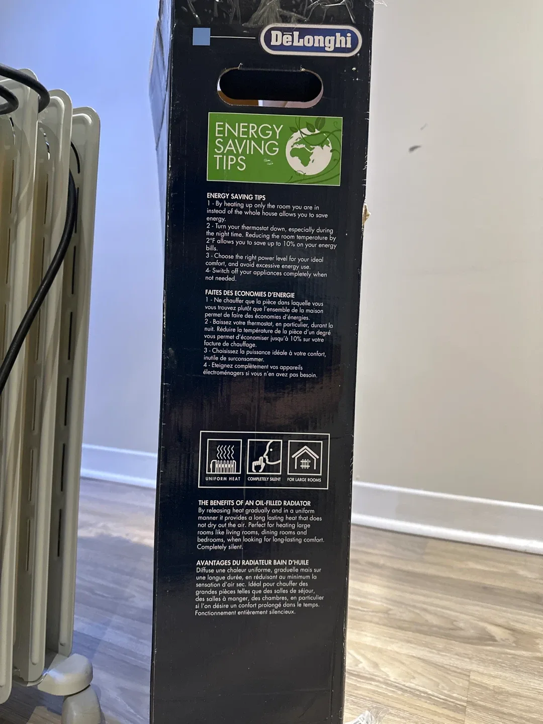 DeLonghi Electric Oil Filled Radiator Heater image indicator(8)