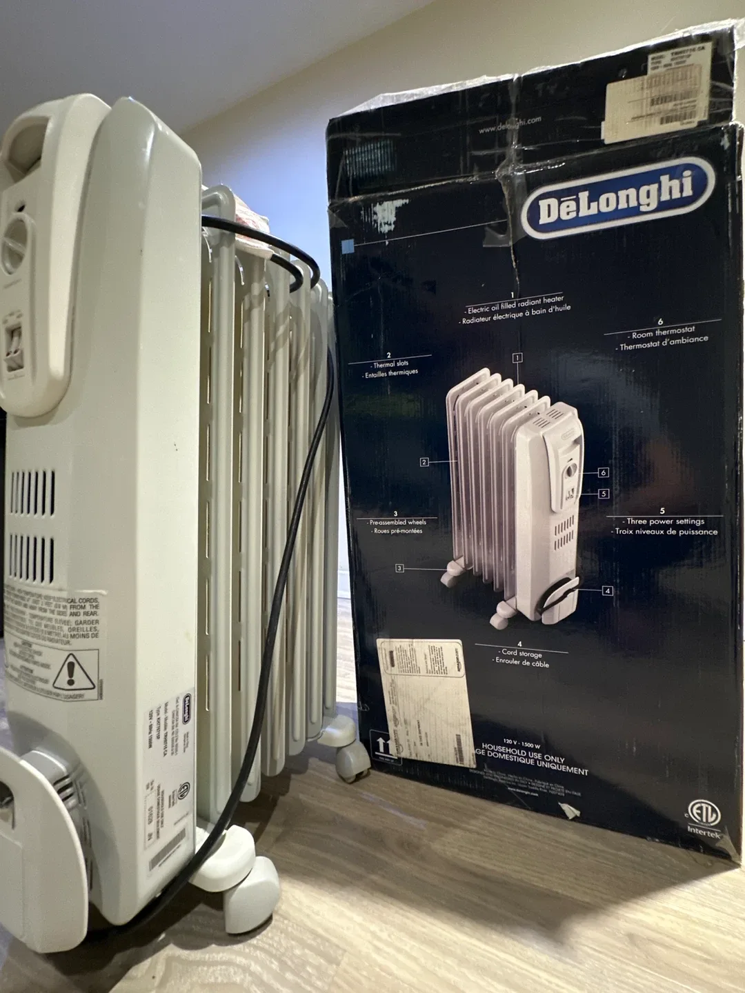 DeLonghi Electric Oil Filled Radiator Heater image indicator(9)