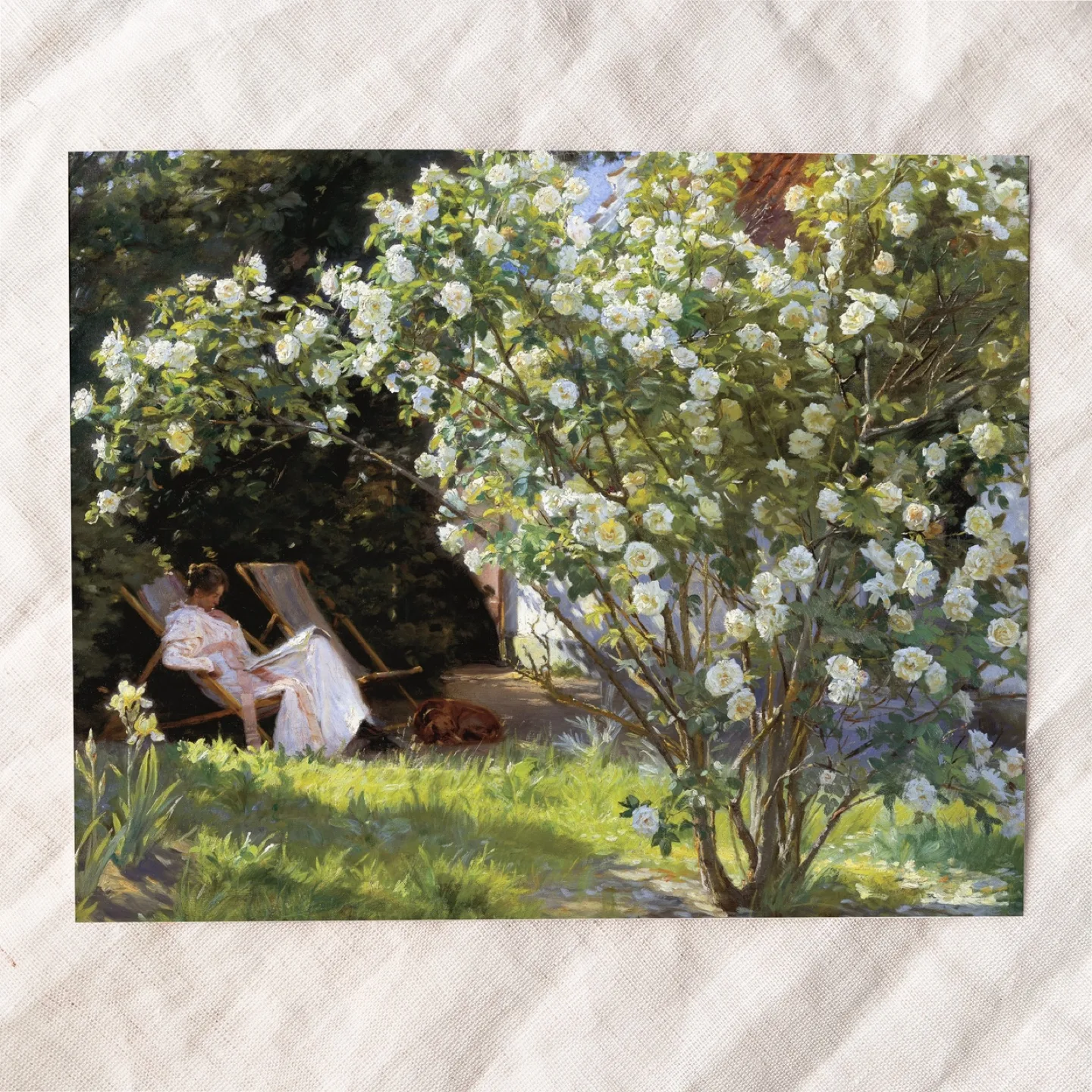 Reading Garden Vintage Art Print image indicator(6)