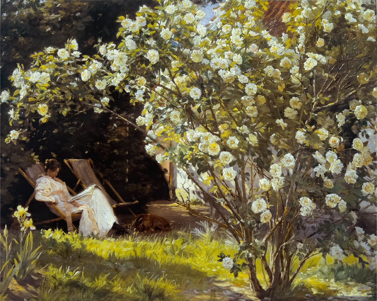 Reading Garden Vintage Art Print image indicator(3)