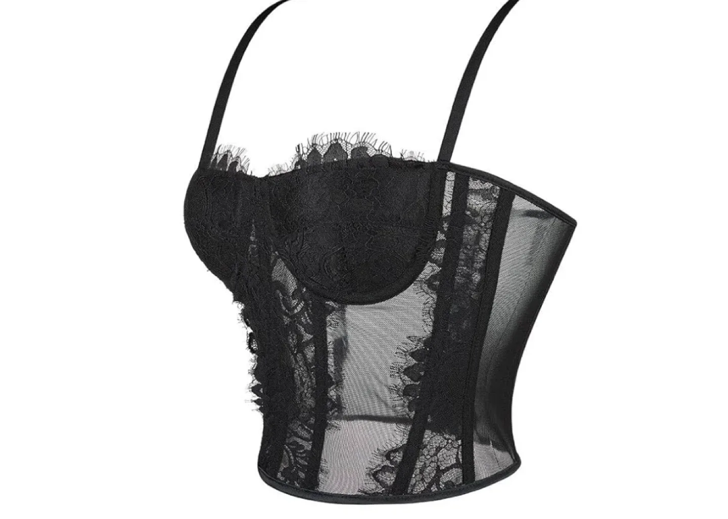 Black Lace Corset Top - Medium image indicator(3)