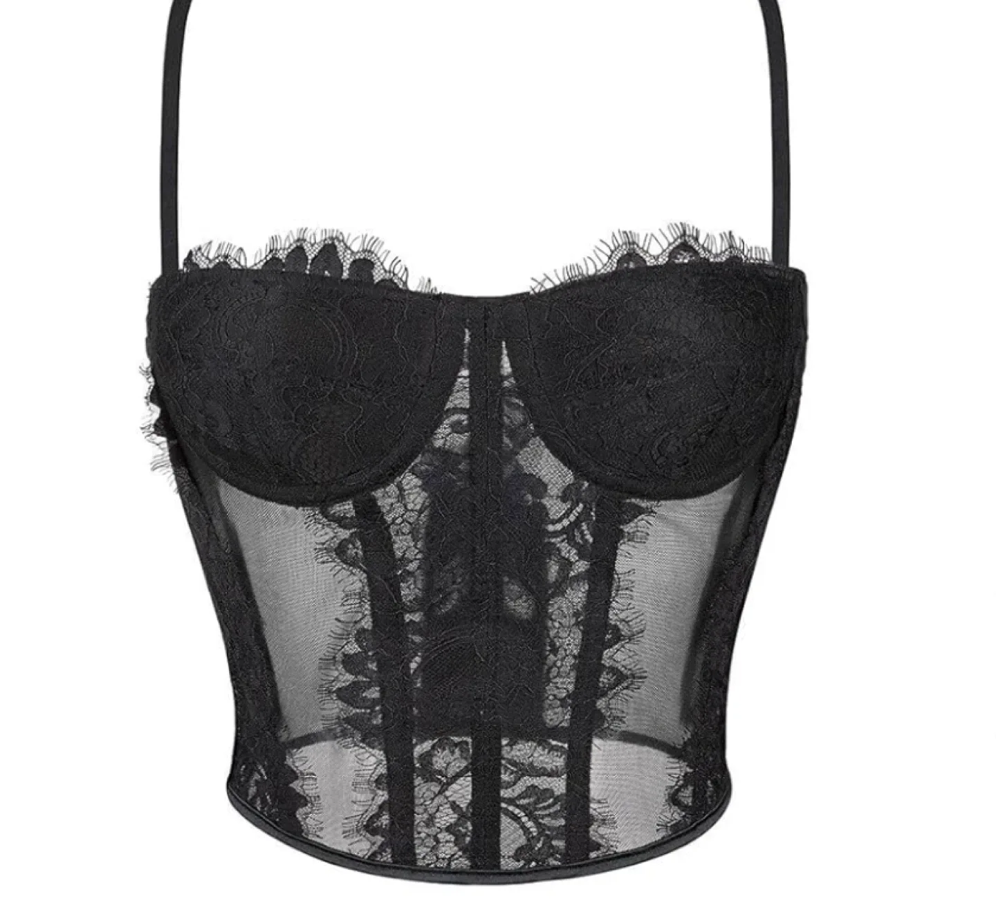 Black Lace Corset Top - Medium image indicator(2)
