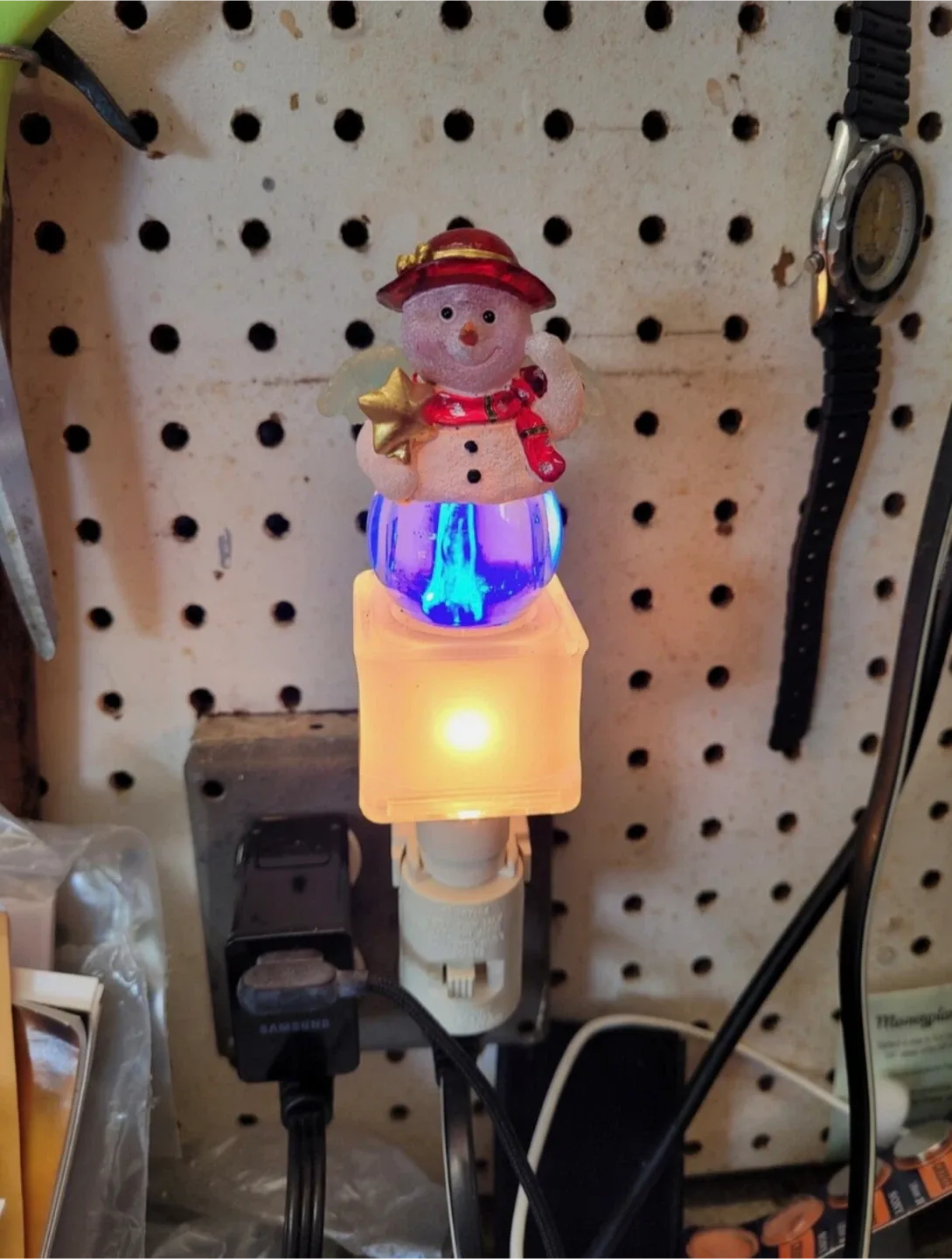 New Snowman Night Light with Extra Bulb image indicator(2)