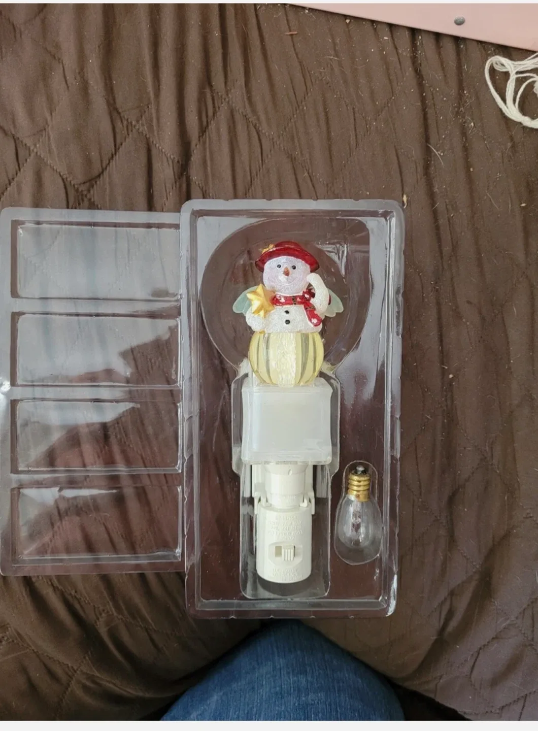 New Snowman Night Light with Extra Bulb thumbnail