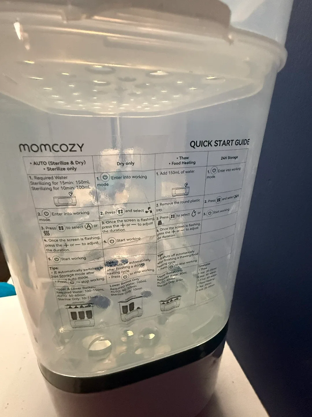 Momcozy Baby Bottle Sterilizer and Dryer image indicator(4)