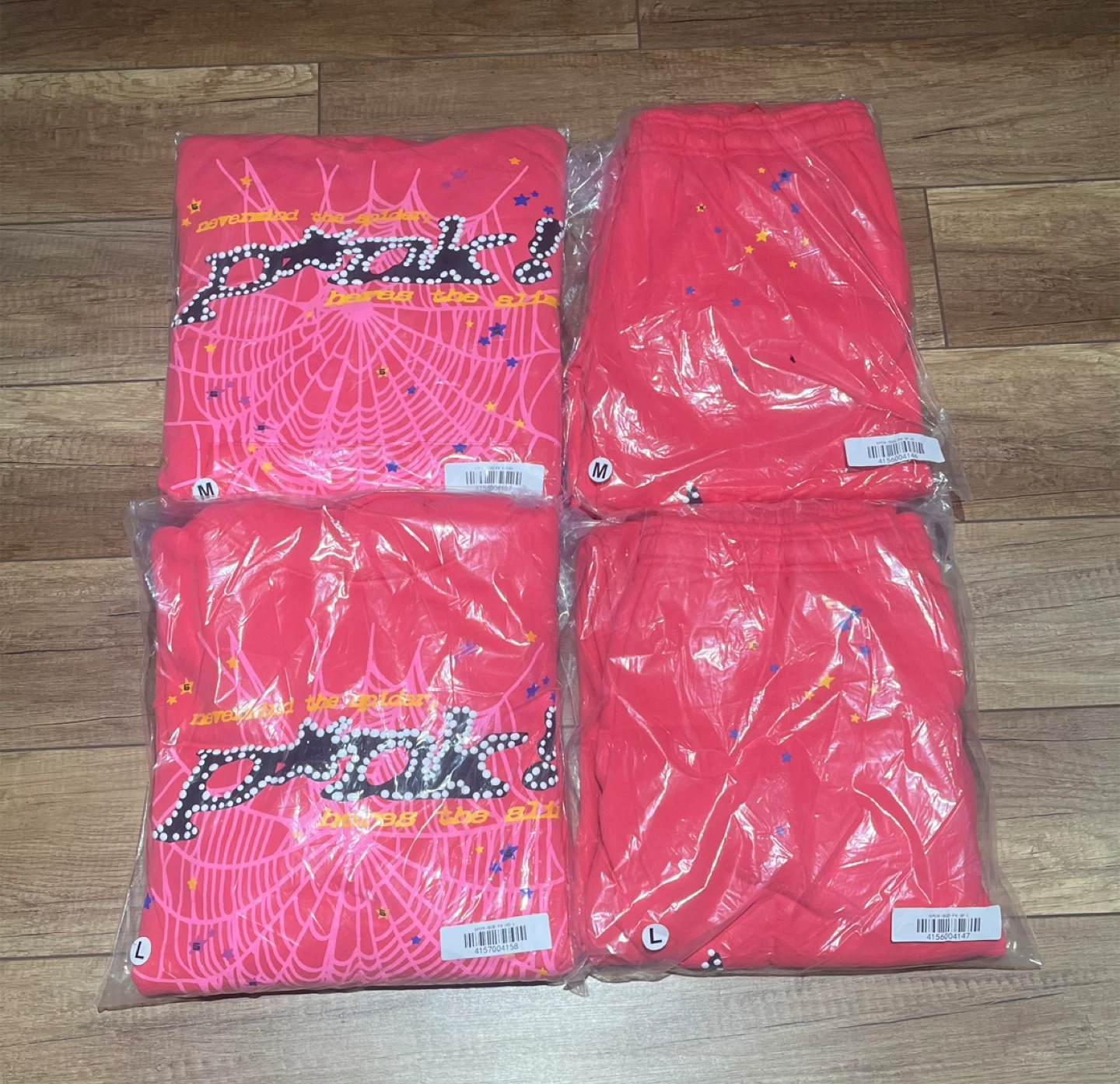 Sp5der P*nk Sets Hoodie and Pants
