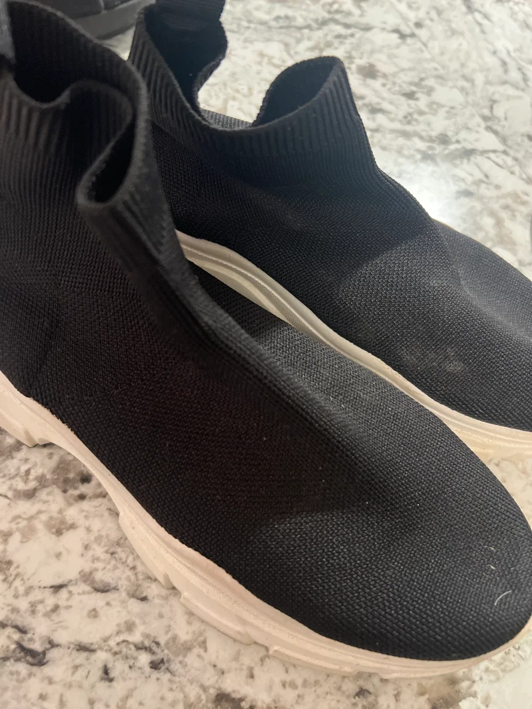 Black Sock-Style Platform Sneakers - Size 9 image indicator(2)