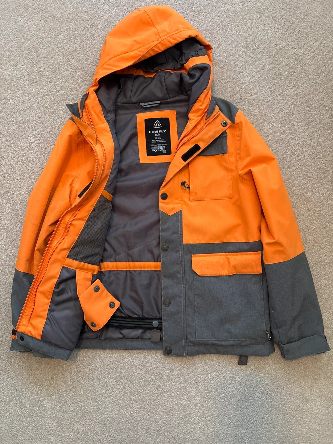 Firefly Boys' Ski Jacket - Orange & Grey image indicator(2)