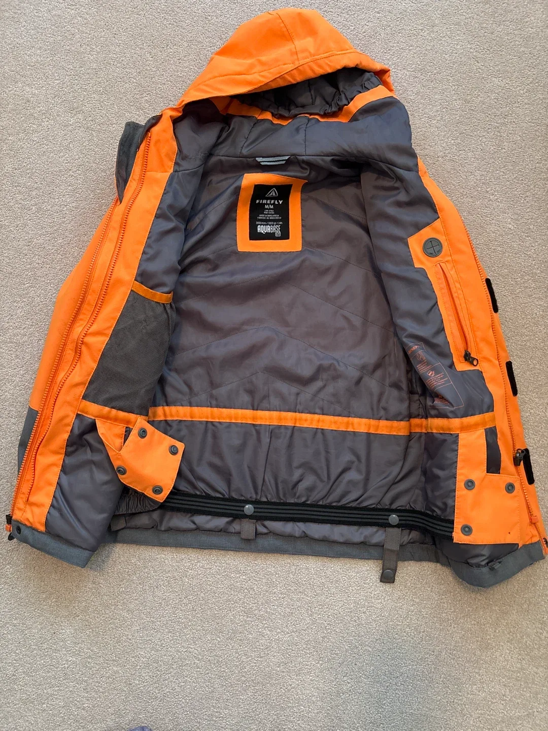 Firefly Boys' Ski Jacket - Orange & Grey image indicator(3)